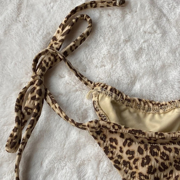 New! Free People x Thrills mild animal print string bikini bottom 19034 - Picture 7 of 11